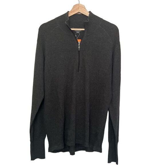 Eddie Bauer Charcoal Black 1/2 Zip Pullover Sweater Women's Size XXL - Picture 1 of 14